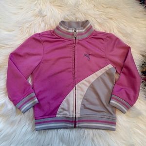 Puma Toddler Pink & Grey Track Jacket